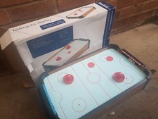 Mini Table Top Air Hockey Paddle Pushers Pucks Toy Family Game