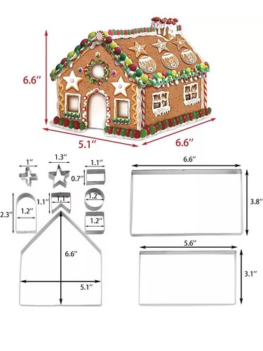 Gingerbread house cookie - gingerbread,