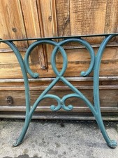 Pair Of Vintage Cast Iron Garden Table Legs 63cm High 66cm Wide