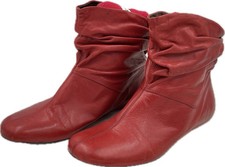 Faith Pixie Leather Boots Ankle Boots Size 6 Burnt Orange