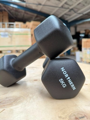 Neoprene hex dumbbells - dumbbells, x2
