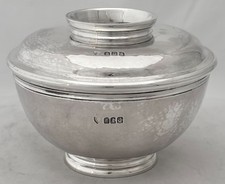 George I Style Britannia Silver Sugar Bowl & Cover. London 1916 Vander & Hedges.