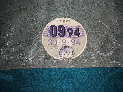 Tax disc used - disc...09, 94...used..