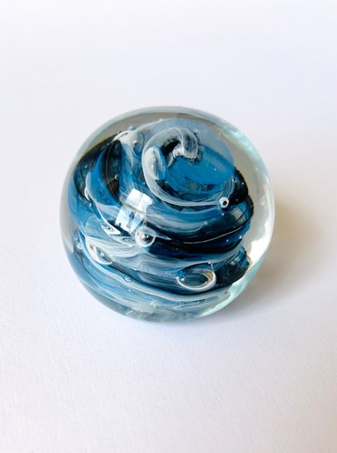 Alum bay glass paperweight - alum,