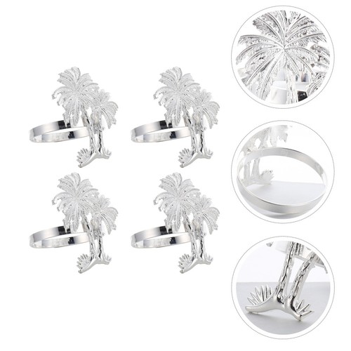 Silver alloy coconut - silver, palm