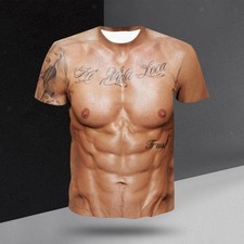 Funny 3D Muscle Printed Men's