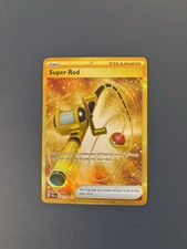 Pokemon Super Rod 276/193 Paldea Evolved Hyper Rare Gold Card