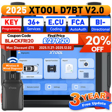 2025 XTOOL D7 BT V2.0 Wireless Auto Bi-Directional Diagnostic Key Coding Tool
