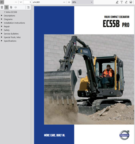 Volvo ec55b mini excavator - volvo,