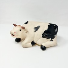 Vintage Mooing Cow Talking Rubber Plastic VTG Kitschy Kitsch Whimsical 9” Long