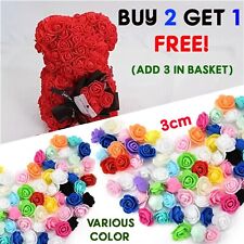 500 Foam Mini Roses WHOLESALE Heads Buds Small Flowers Wedding Home Party UK