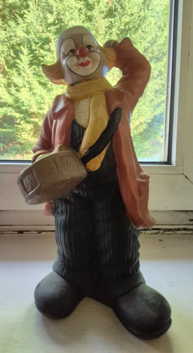 Vintage clown ornament retro