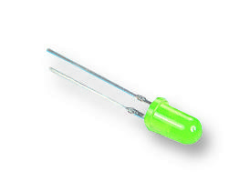 Led 5mm green 3 - led,, 3.7mcd