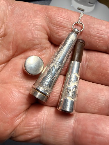 Silver cheroot holder - silver, &
