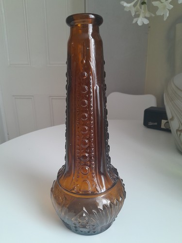 Vintage amber glass genie - vintage,