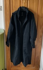 M&S long black shower resistant Mac Size M (Approx Size 12) good condition