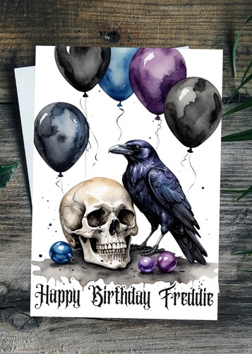 Gothic birthday card - birthday, goth