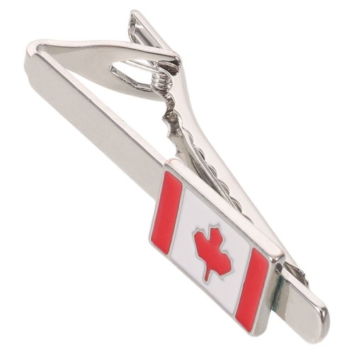 Canada flag metal tie clip - metal,