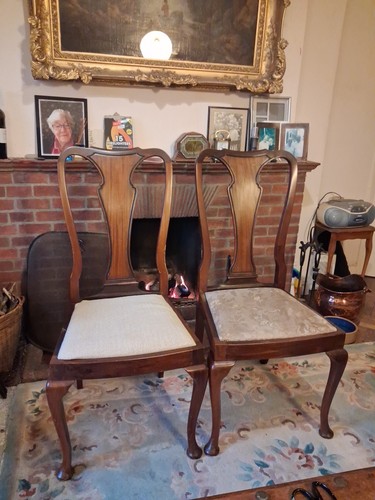 Pair vintage mahogany - pair,