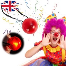 3Pcs LED Red Glowing Clown Noses for Party Dress-Up Stage Props