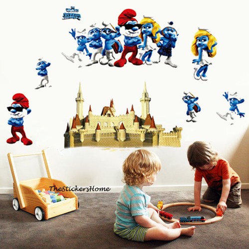 The smurfs wall stickers - smurfs,