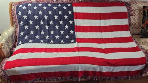 American flag throw - american,