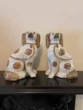  Pair of Staffordshire Flatback Spaniels x2
