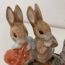 John Beswick Peter Rabbit & Benjamin Bunny Tableau Figurine Limited 3500 England