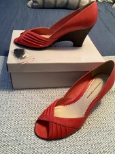 Coral red Dorothy Perkins  wedge shoes New in box