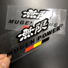 2Pcs Black Mugen Power Racing Decals Car Body Side Window Gas Cap Sports Sticker