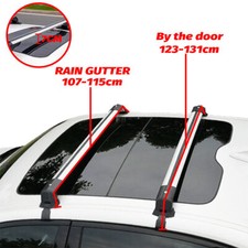 Universal Lockable Aluminium Car Roof Rack Bars No Rail Anti Theft Carrier 95cm