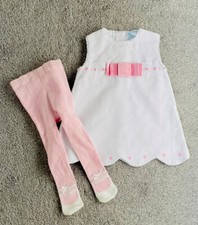 Gorgeous baby girl Sardon dress outfit 18 months Next tights