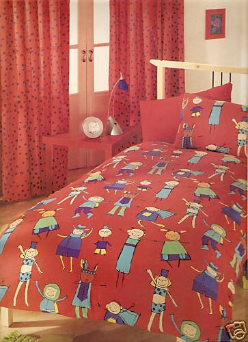 Playtime red patterned - playtime, single