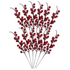 12 Pcs Artificial Red Berry