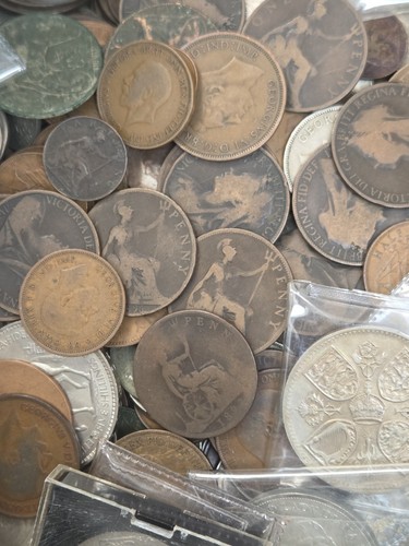 500g mix predecimal coin