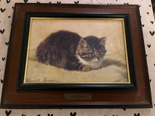 Henriette Ronner Knip 'A Pretty Kitten' Framed Painting