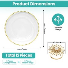 33cm Vintage Glass Charger