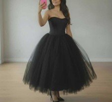 Long White Tulle LINED  skirt