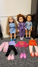 Design A Friend Chad Valley 3 Dolls, Clothes And Shoes Outfit Bundle