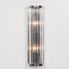 Art Deco Chrome Finish Fluted