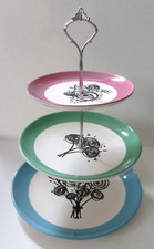 LISA STICKLEY POTTERY House and Home CAKE STAND 3 Tiers
