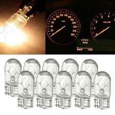 10Pcs 3W T10 501 194 Side Marker Light Glass Bulb Car Halogen Bulbs Yellow 12V