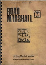 ROAD MARSHALL SERIES M DIESEL ROAD ROLLER ORIGINAL FACTORY PARTS CATALOGUE