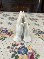 Praying hands white ceramic - praying,