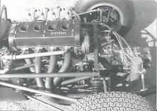 BRABHAM-COSWORTH F2 FVA ENGINE BAY BRANDS HATCH OCTOBER 1966 B/W PHOTOGRAPH