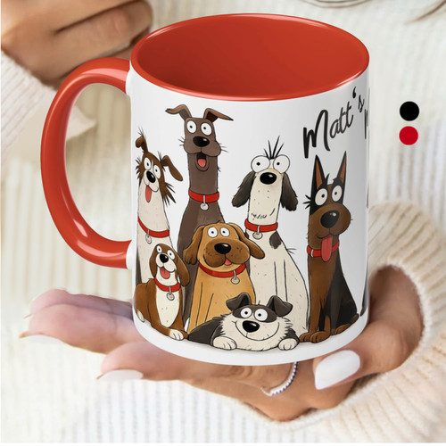 Funny personalised dogs mug - funny,