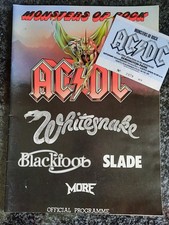 Monsters Of Rock 1981 Programme PLUS Ticket. AC/DC, Whitesnake etc.
