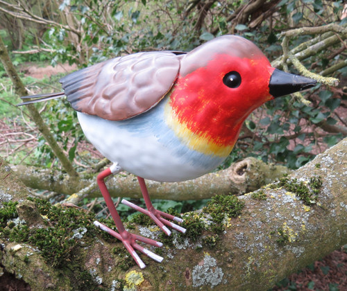 Hand finished metal robin - finished,
