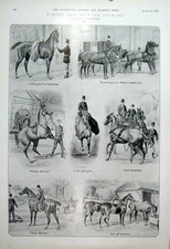 Original Old Antique Print