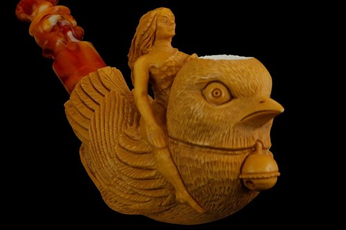 Lady rides bird - bird, by